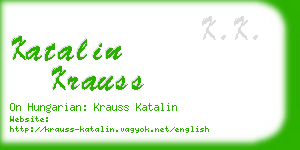 katalin krauss business card